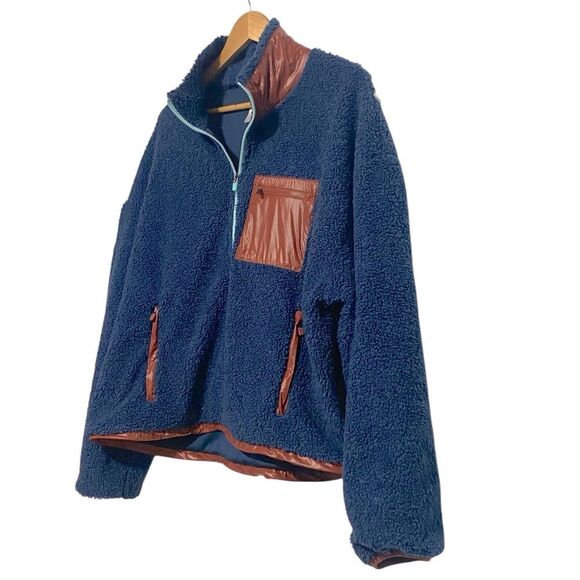 Fabletics Navy Blue Larisa Fleece Pullover Sz Large - Picture 2 of 12